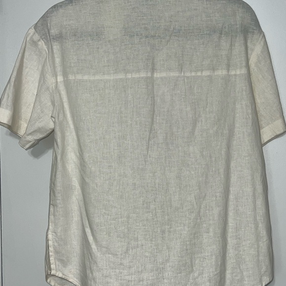 A&F White Linen Button Down - Picture 2 of 3
